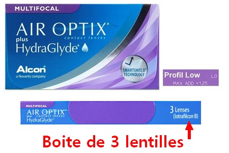 Air Optix Plus Hydraglyde Multifocale Low 3L