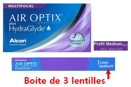 Air Optix Plus Hydraglyde Multifocale Medium 3L