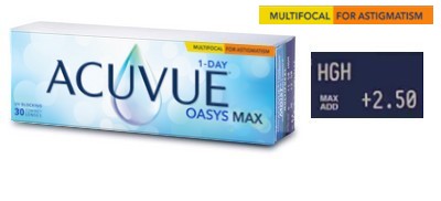 Acuvue Oasys Max 1 Day Mutifocal for Astigmatism High 30L